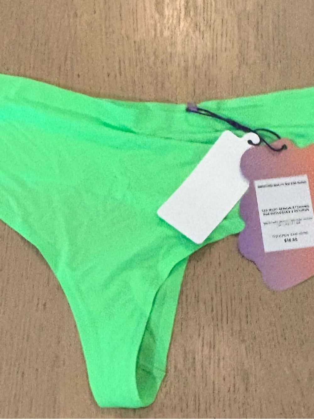 Neon Green Yitty Thong - 2X